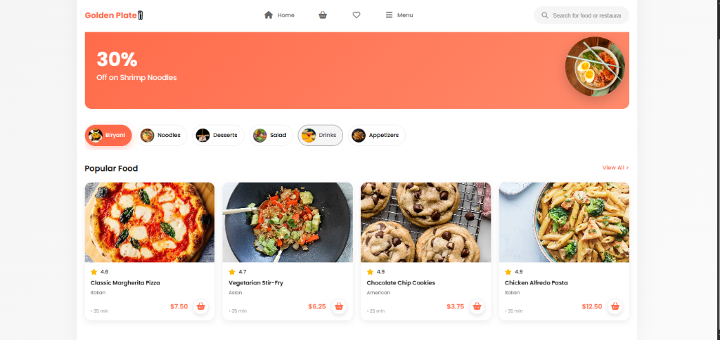 Golden Plate Website Preview