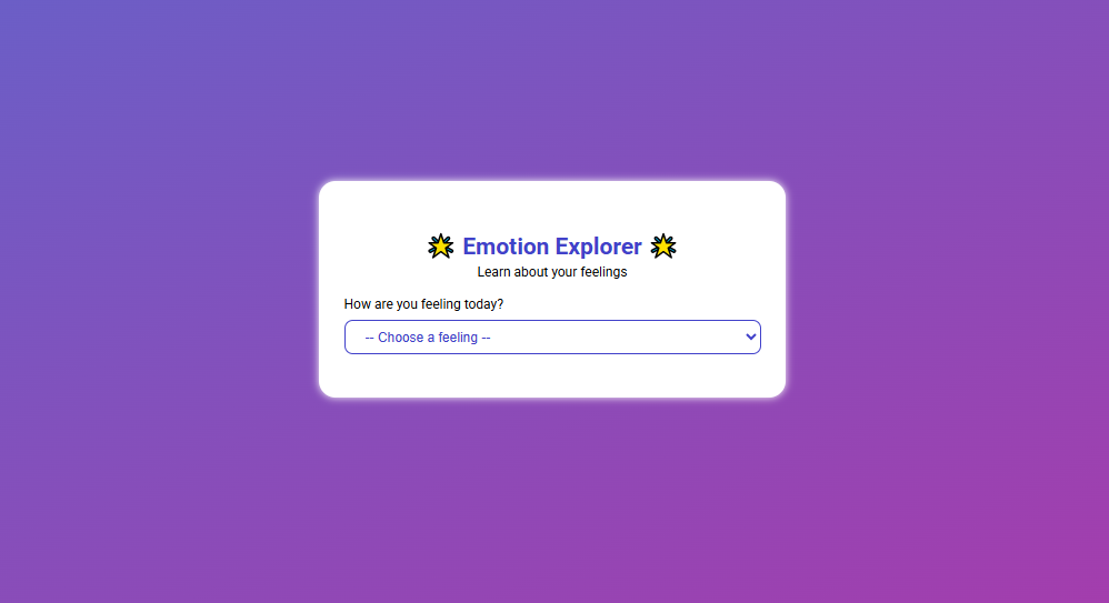 Emotion Explorer Website Preview
