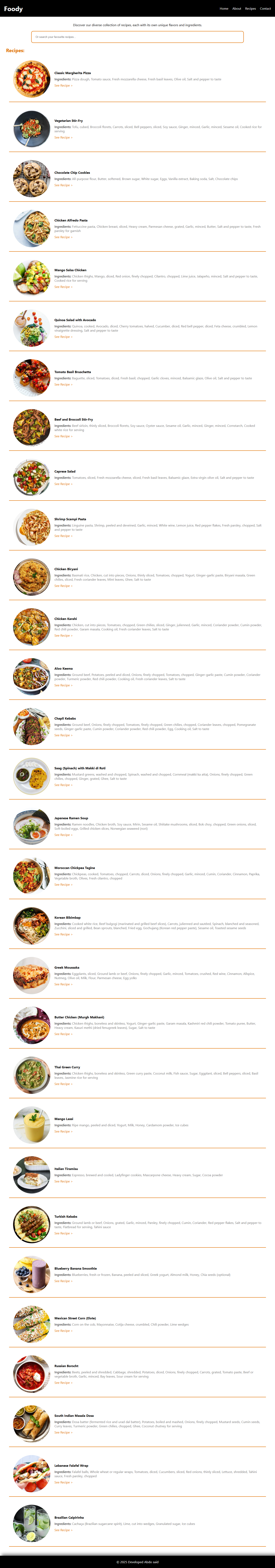 Pizza Restaurant Website Preview