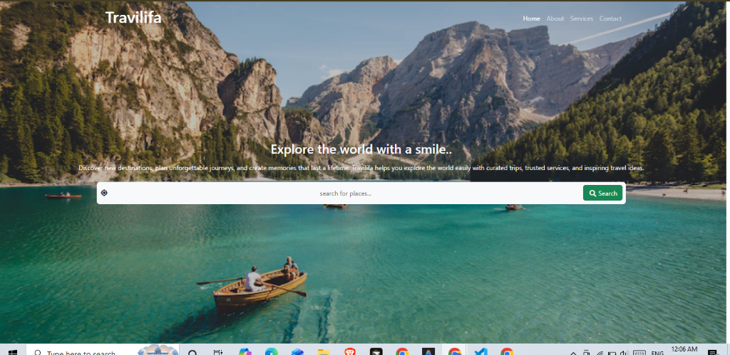 Travilifa Travel Website Preview